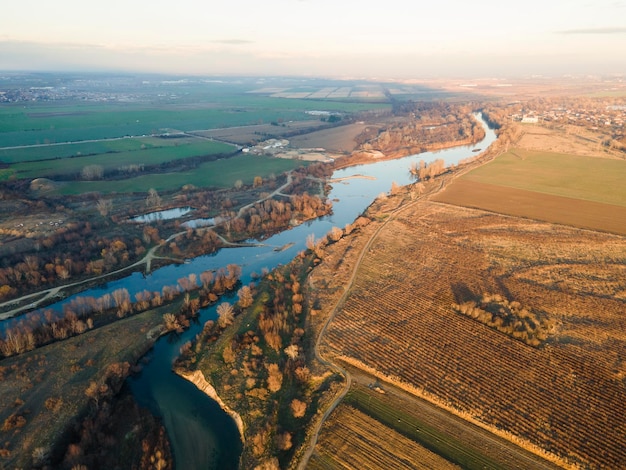 Vacha River pouring into the Maritsa River Bulgaria