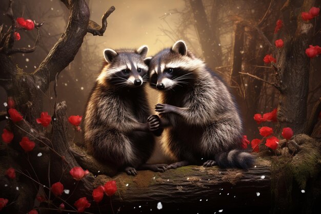 Valentine animal couples