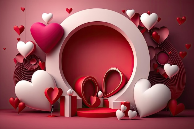 Valentine Background with Copy Space for Text