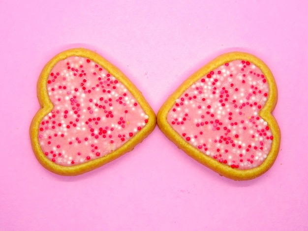 Valentine cookies, heart cookies make an infinite symbol