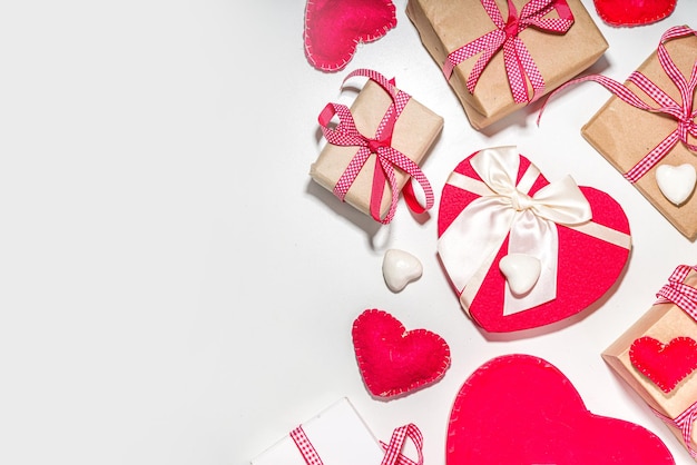 Valentine day background with gifts