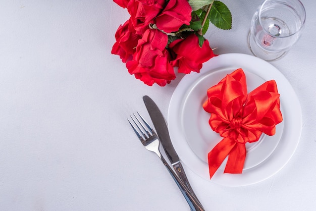 Valentine day table setting