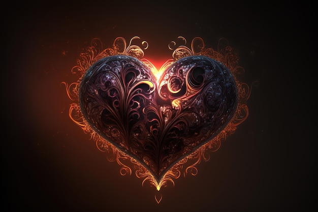 Valentine Love Heart Romance Wallpaper Art Background