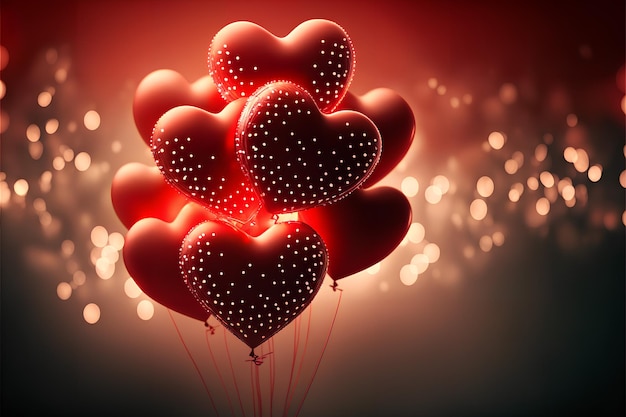 Valentine's Day balloon heart format