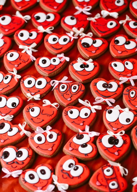 Valentine's day cookies. Heart shaped cookies for valentine's day.