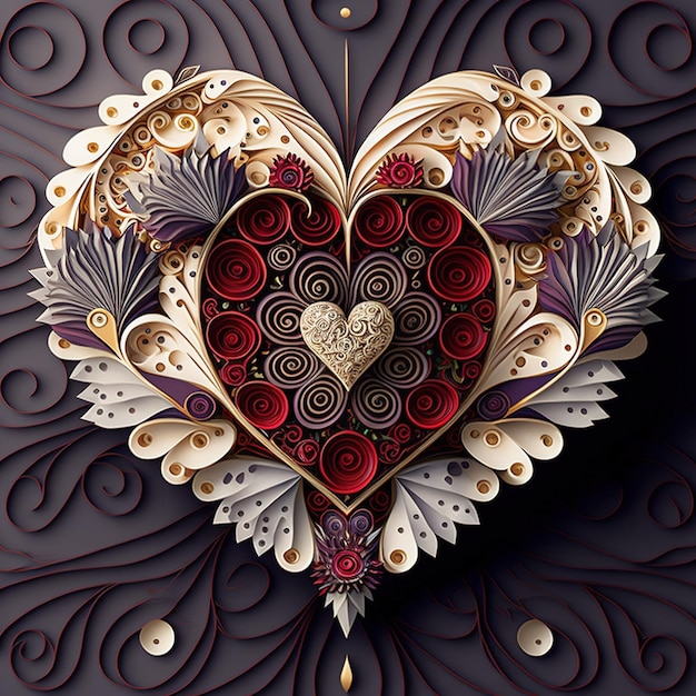 Valentine's Day Heart - A Love-Filled Illustration and Decoration, AI generative