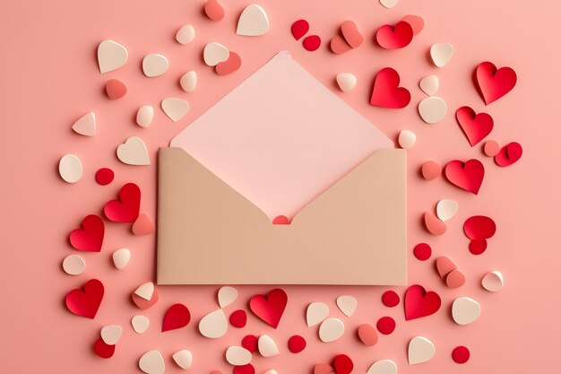 Valentine's Day, love heart, romance, love letter, gifts, concept, 3d rendering