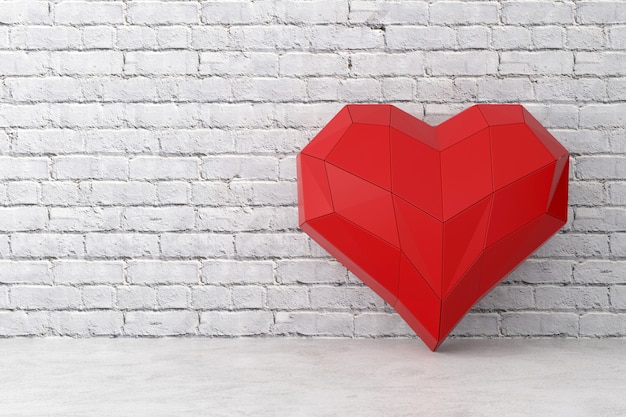 Valentine's day wallpaper design. 3D rendering.