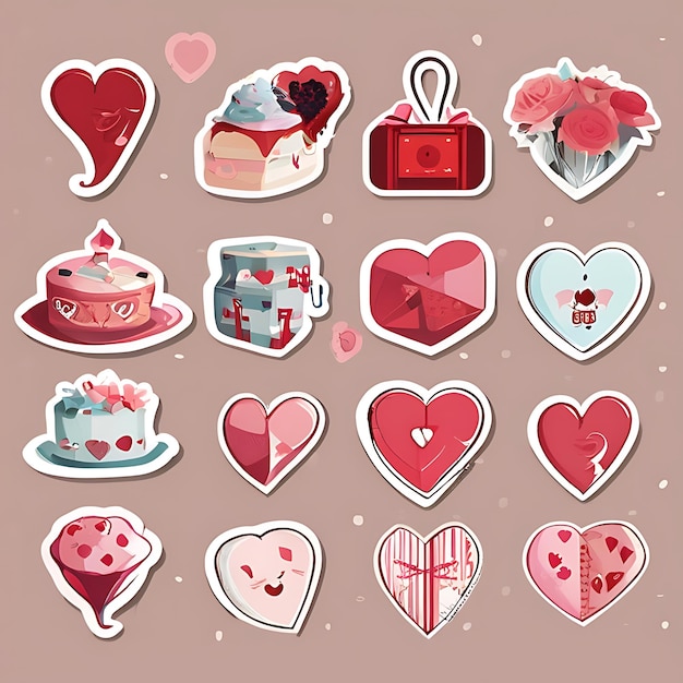 Valentine stickers