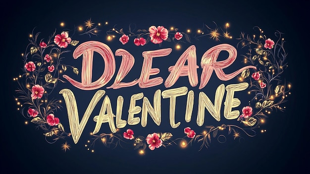 Photo valentine typography vector