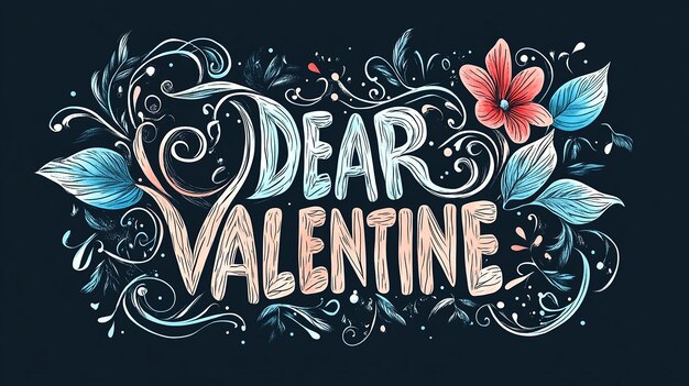 Photo valentine typography vector