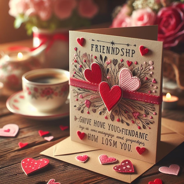 valentine wishing card for friends