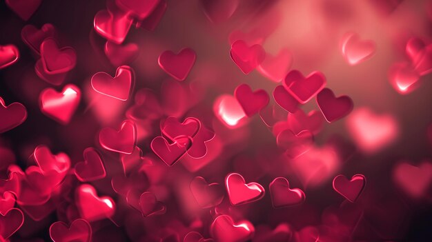 valentine with hearts Romantic bokeh background