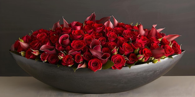 Valentine39s Day Surprises A Beautiful Arrangement of Romantic Red Roses Concept Candlelit Dinner for Two Love Letter Exchange Romantic Getaway Heartshaped Chocolates