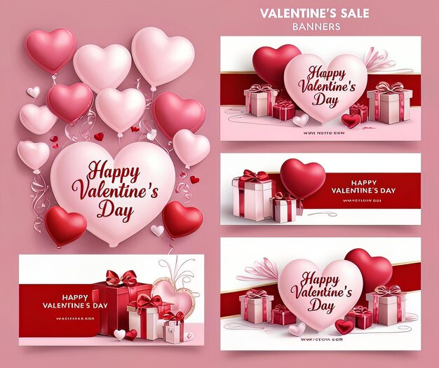 Photo valentines day advertising template