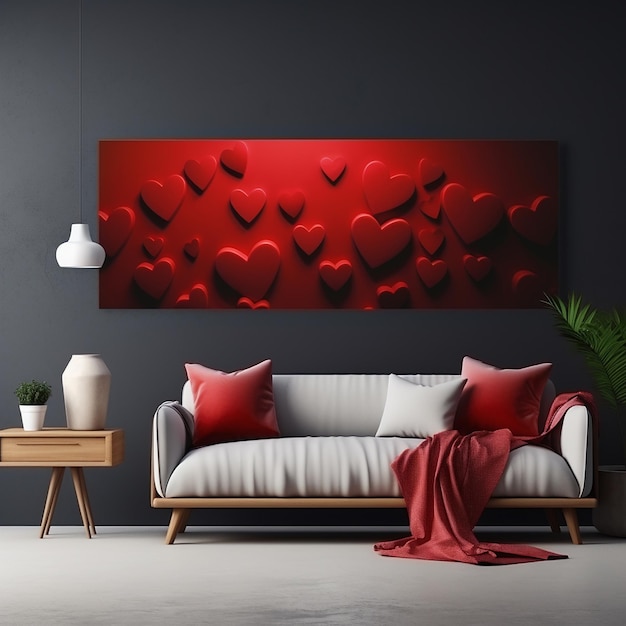 Valentines Day Background Banner Abstract Panorama