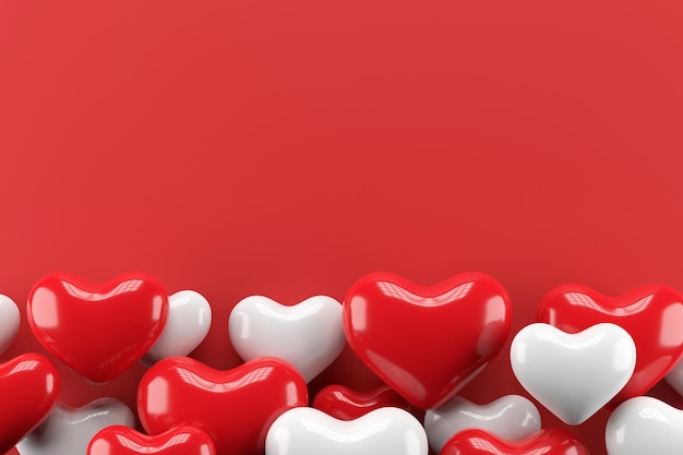 Valentines day background design 3D rendering