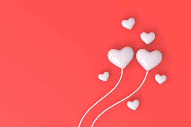 Valentines day background design 3D rendering