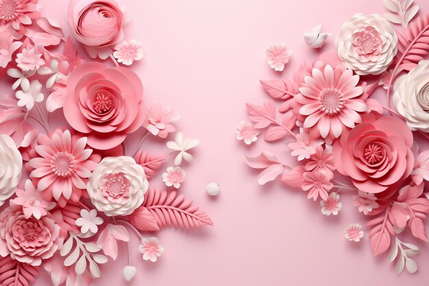 Valentines day background with flowers