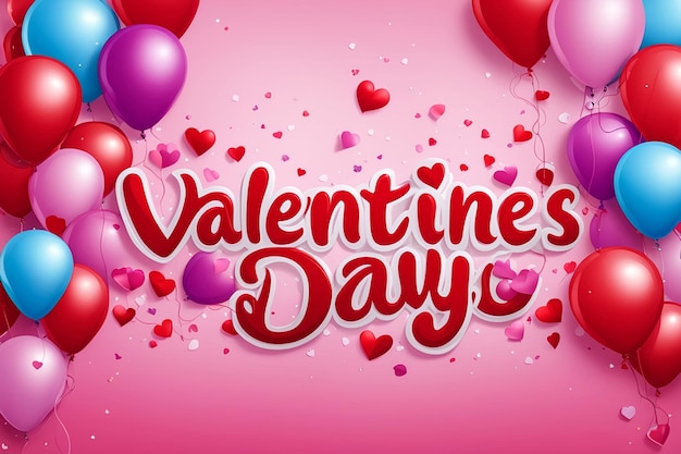 valentines day background with hearts