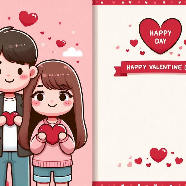 Valentines day background with young couple