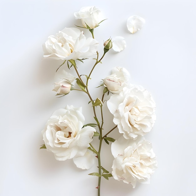 Valentines Day Beautiful Romantic White Roses