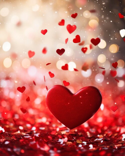 Valentines Day celebrations and Blur the background to enhance the sense of movement and festivity