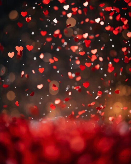 Valentines Day celebrations and Blur the background to enhance the sense of movement and festivity