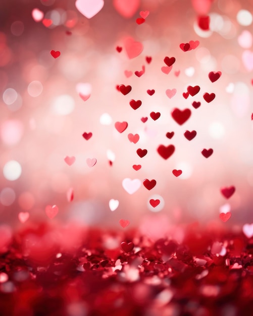 Valentines Day celebrations and Blur the background to enhance the sense of movement and festivity