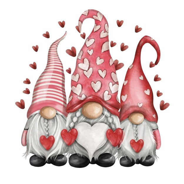 Photo valentines day elf with a heart on a white background