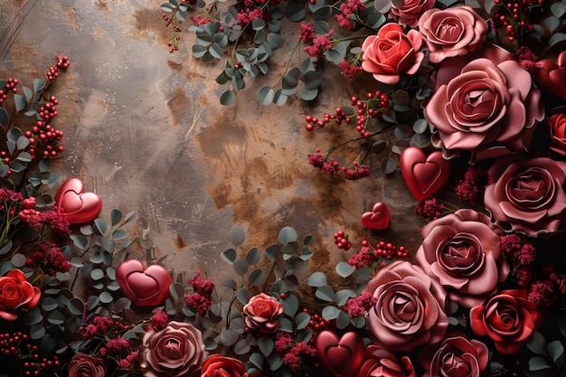 Valentines Day Floral Background