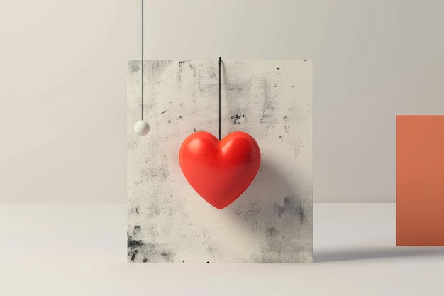 Valentines Day Minimalist Card Template Featuring Elegant Design