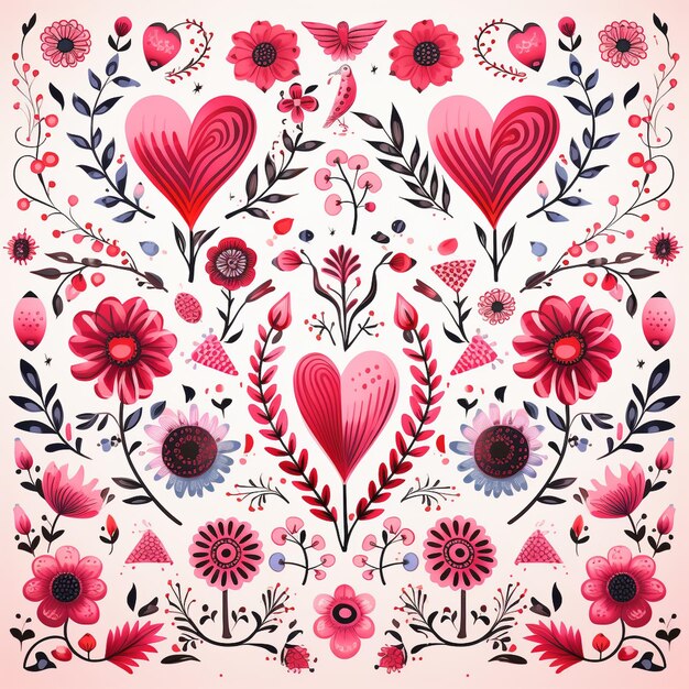 Valentines day print pattern