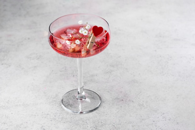 Valentines day red cocktails