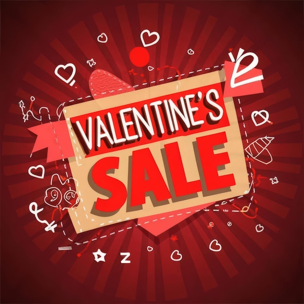 Valentines day Sale poster