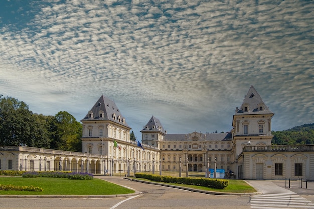 Valentino palace former residence of Royal House of Savoy currently is the seat of Polytechnic University Architecture Faculty in Turin Italy