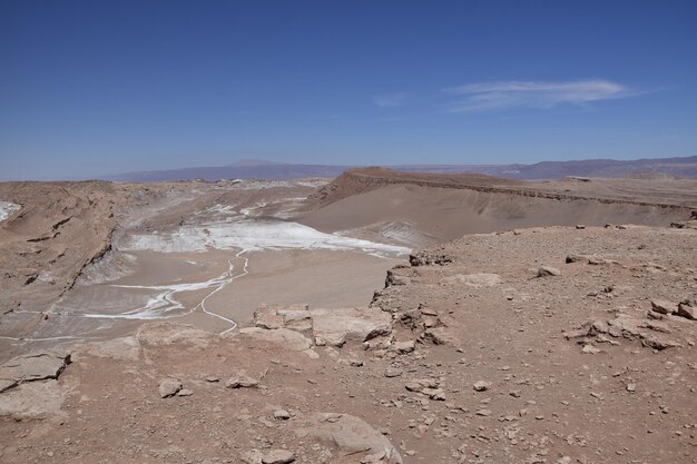 Valle de la Luna or Valley of the Moon in Atacama Desert of Northern Chile near by San Pedro de atacama