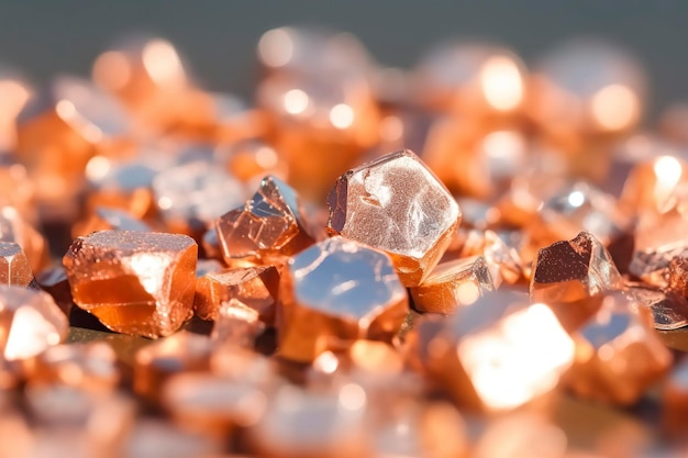 Valuable minerals in the form of cubic gold and silver crystals such as sodium Ai generated