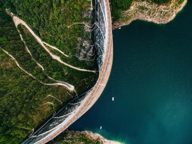 Valvestino Dam on Lake Garda in Italy Hydroelectric power plant