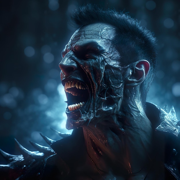 Vampire cinematic illustration ai generate