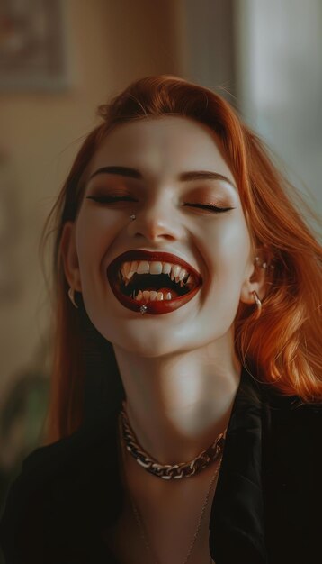 Vampire Girl Smiling