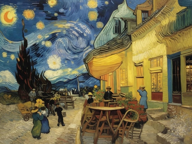 van gogh painting drawing