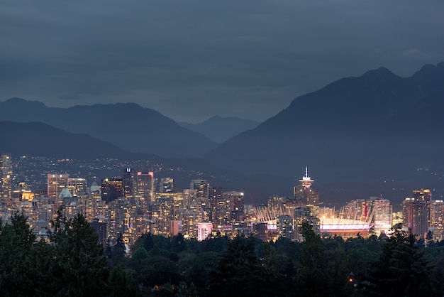 Vancouver city skyline, British Columbia, Canada