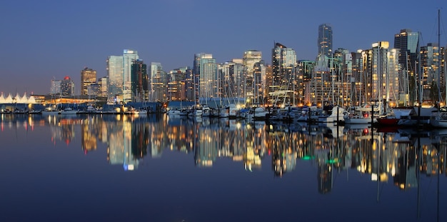 Vancouver downtown night, Canada BC