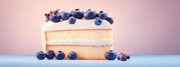 Vanilla cake with blueberries