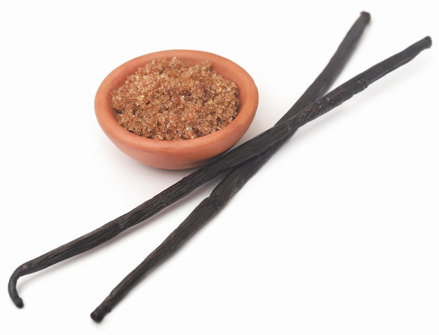 Vanilla pods with brown sugar