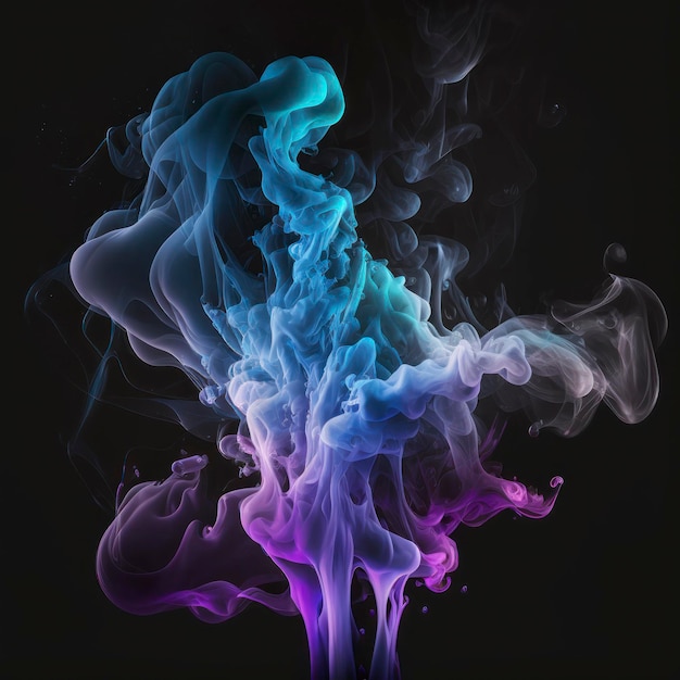 Vapor on the black background