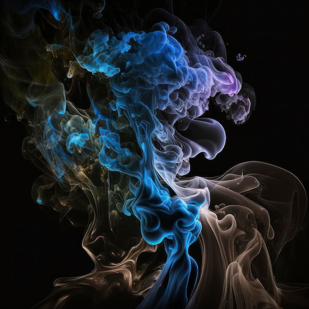 Vapor on the black background