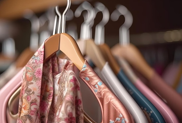 Vareity of items hanging on a hanger