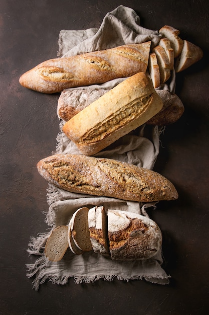 Variety of Artisan bread